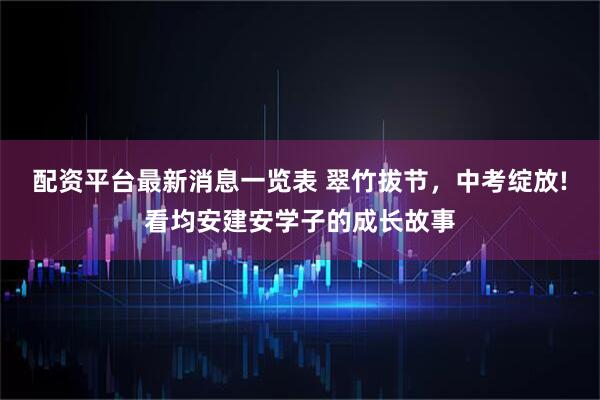 配资平台最新消息一览表 翠竹拔节，中考绽放!看均安建安学子的成长故事